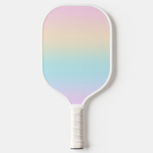 Pastel color gradient pickleball paddle