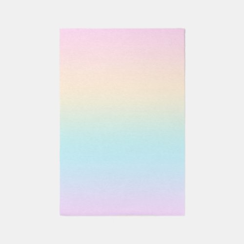 Pastel color gradient rug