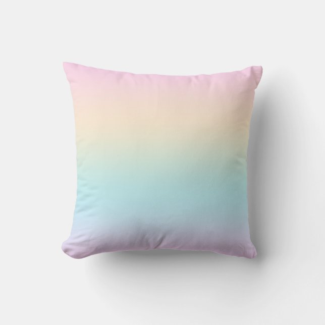 Pastel color gradient throw pillow (Front)