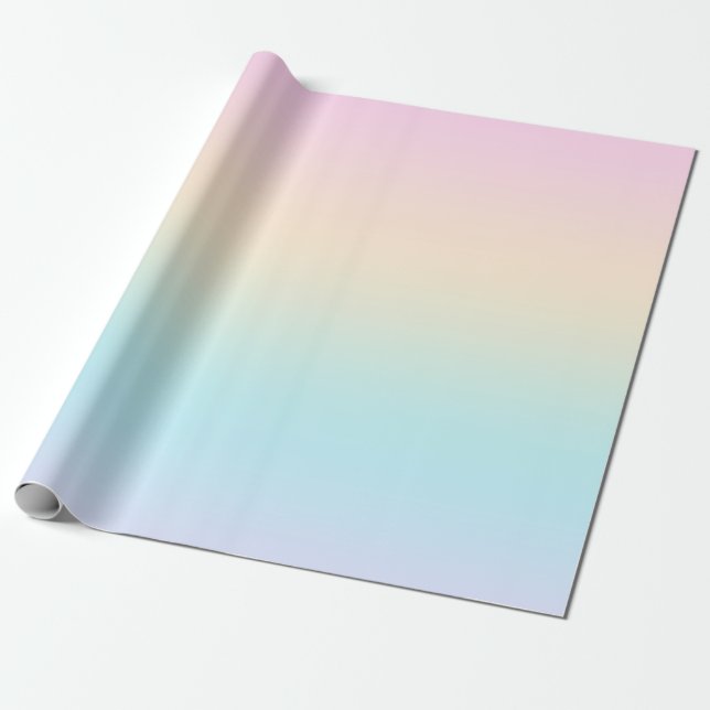 Pastel color gradient wrapping paper (Unrolled)