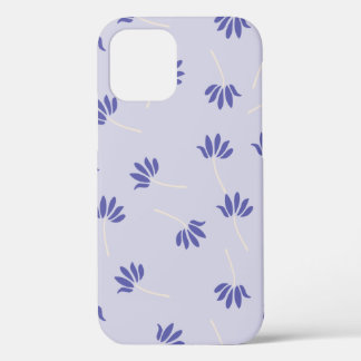Pastel color iPhone cover, with floral design. 12 Case