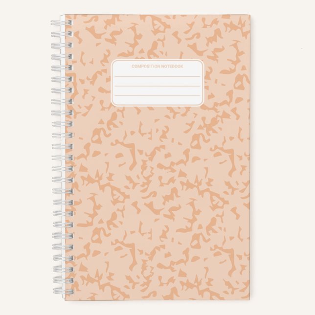 Pastel Color Marble Pattern Marbled Notebook (Front)
