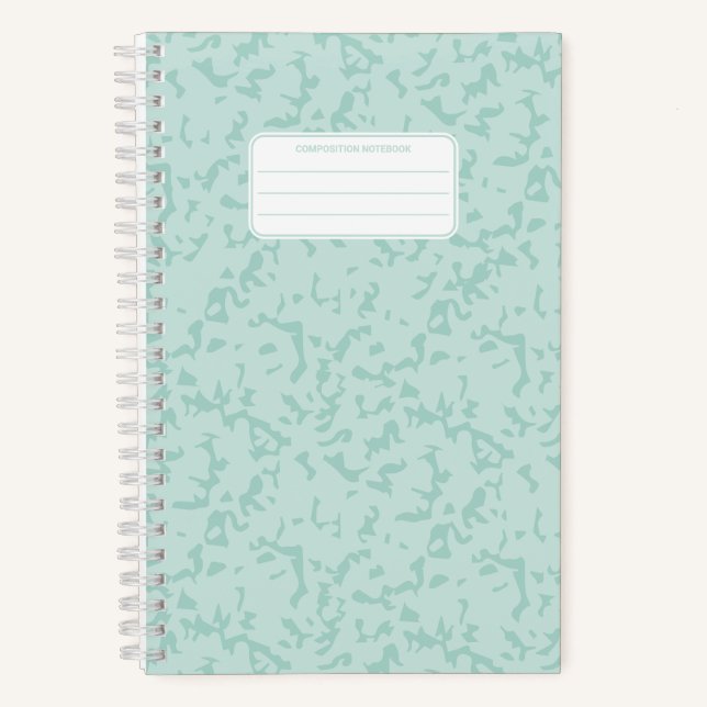 Pastel Color Marble Pattern Marbled Notebook (Front)