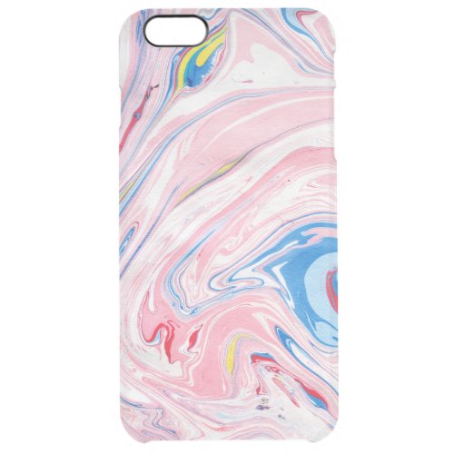 Pastel Color Marble Swirls Clear iPhone 6 Plus Case