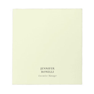 Pastel color minimalist modern trendy own name notepad