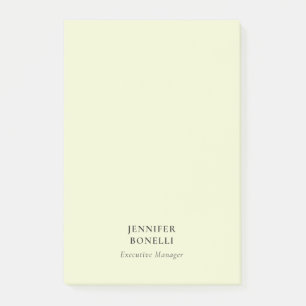 Pastel color minimalist modern trendy own name post-it notes