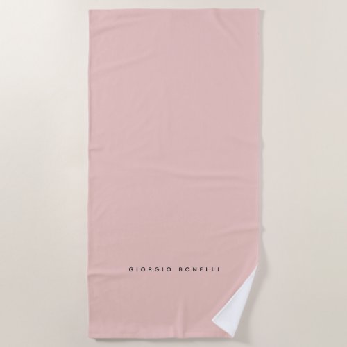 Pastel Color Minimalist Personal Modern Own Name Beach Towel