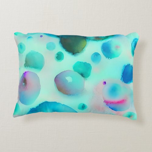 Pastel Color Palette Duel Printed Throw  Accent Pillow