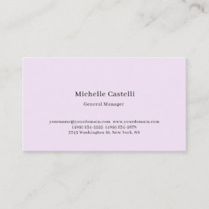 Pastel Color Professional Unique Classical Simple Business Card