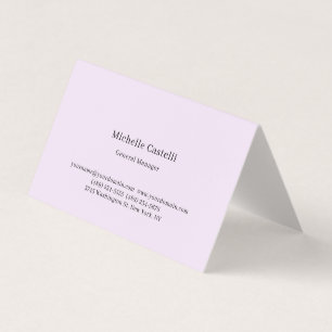 Pastel Color Professional Unique Classical Simple Business Card
