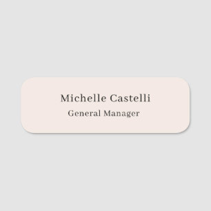 Pastel Color Professional Unique Classical Simple Name Tag