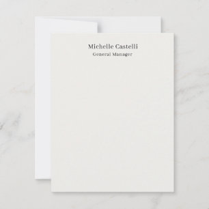 Pastel Color Professional Unique Classical Simple Note Card