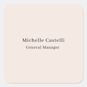 Pastel Color Professional Unique Classical Simple Square Sticker