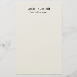 Pastel Color Professional Unique Classical Simple Stationery