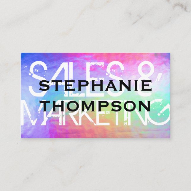 Pastel Color Rainbow Background Business Card (Front)