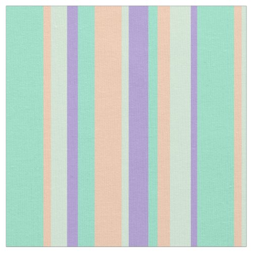 Pastel Color Retro Bars Striped Colorful Stripes Fabric