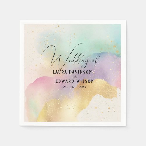 Pastel color simple subtle theme watercolor  napkins