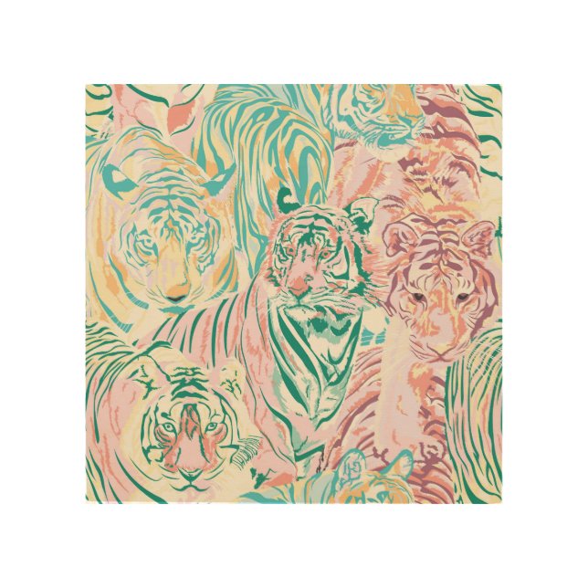 Pastel Color Tiger Art Pattern (Front)