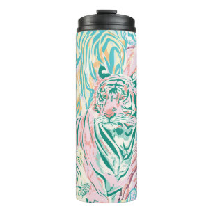 Pastel Color Tiger Art Pattern Thermal Tumbler