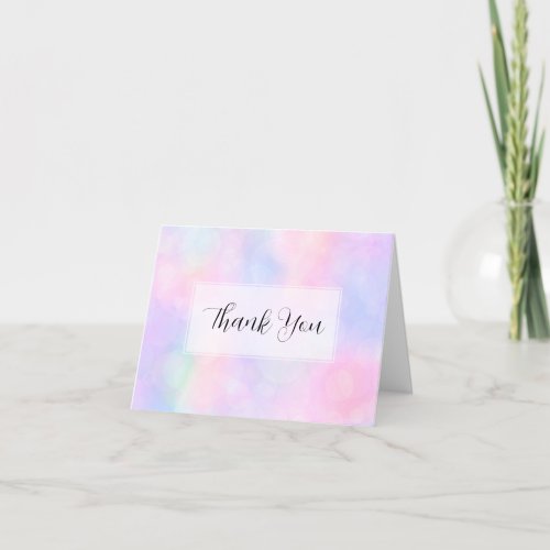 Pastel Color Trendy Budget Thank You Cards