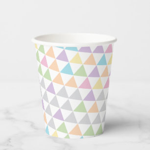 Pastel Color Triangles  Paper Cups