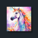 Pastel Color Unicorn Canvas Print<br><div class="desc">Pastel Color Pink Purple Creative Unicorn Digital Art Fantasy Art Design</div>