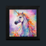 Pastel Color Unicorn Gift Box<br><div class="desc">Pastel Color Pink Purple Creative Unicorn Digital Art Fantasy Art Design</div>