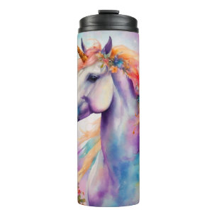 Pastel Color Unicorn Thermal Tumbler
