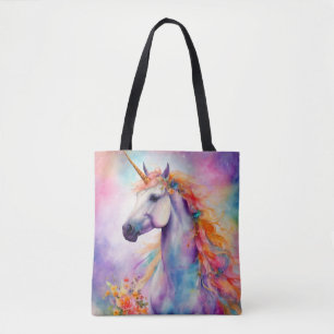 Pastel Color Unicorn Tote Bag
