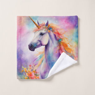 Pastel Color Unicorn Wash Cloth