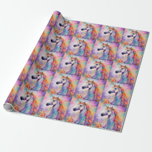 Pastel Color Unicorn Wrapping Paper