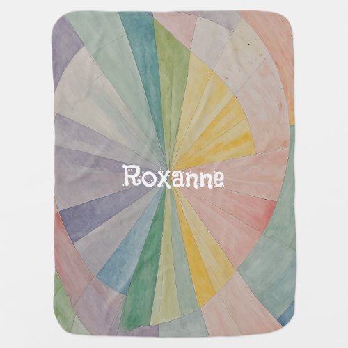 Pastel Color Wheel Odyssey Personalized Baby Blanket
