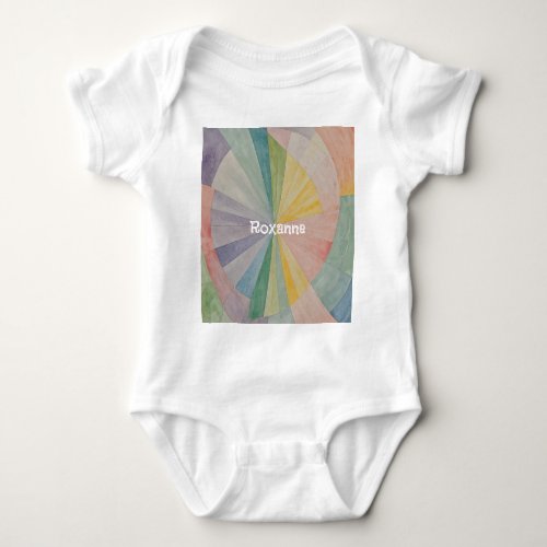 Pastel Color Wheel Odyssey Personalized Baby Bodysuit