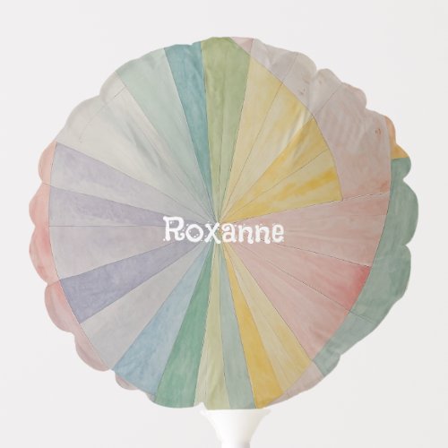 Pastel Color Wheel Odyssey Personalized Balloon