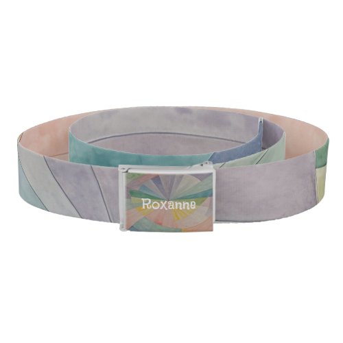 Pastel Color Wheel Odyssey Personalized Belt