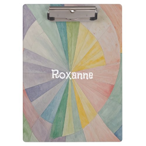 Pastel Color Wheel Odyssey Personalized Clipboard