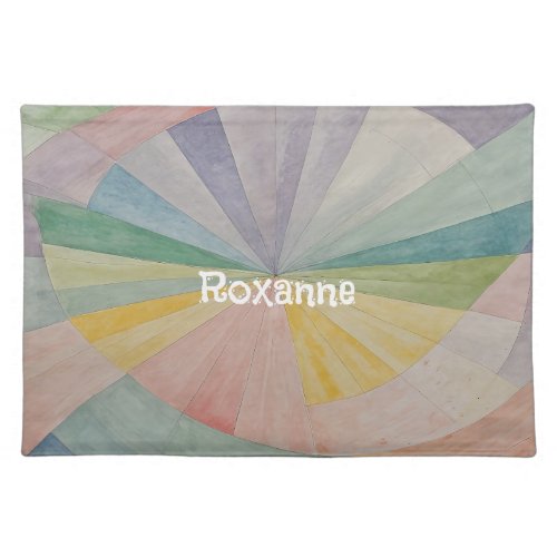 Pastel Color Wheel Odyssey Personalized Cloth Placemat