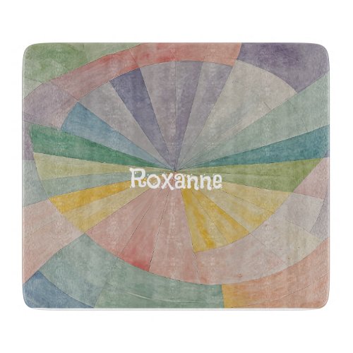 Pastel Color Wheel Odyssey Personalized Cutting Board