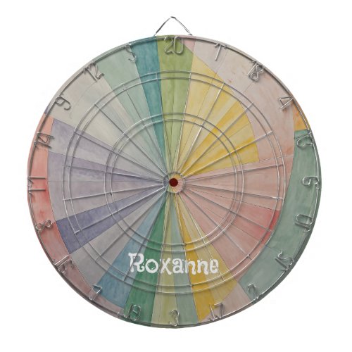 Pastel Color Wheel Odyssey Personalized Dart Board