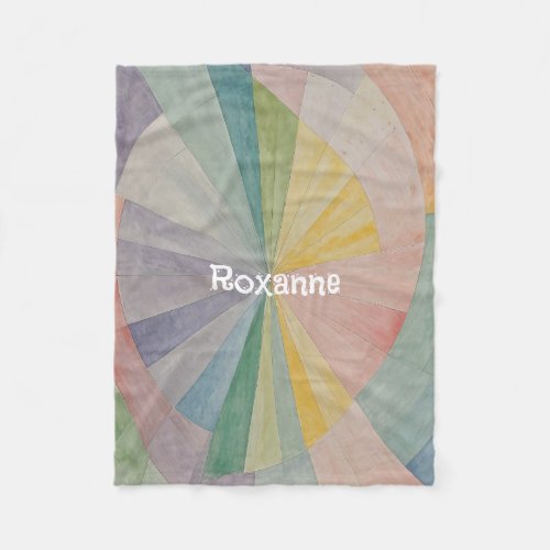 Pastel Color Wheel Odyssey Personalized Fleece Blanket