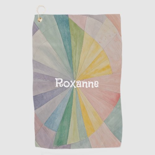 Pastel Color Wheel Odyssey Personalized Golf Towel