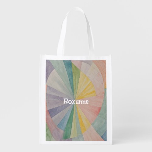 Pastel Color Wheel Odyssey Personalized Grocery Bag