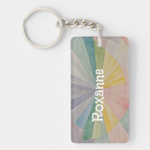 Pastel Color Wheel Odyssey Personalized Keychain