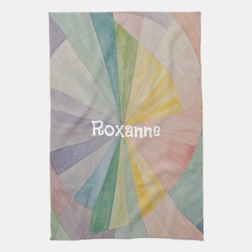 Pastel Color Wheel Odyssey Personalized Kitchen Towel