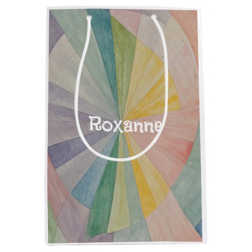 Pastel Color Wheel Odyssey Personalized Medium Gift Bag