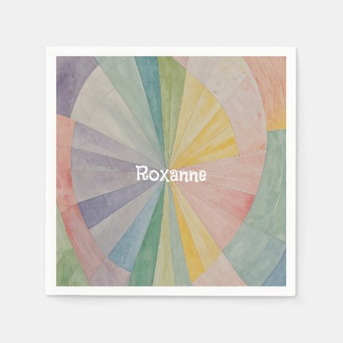 Pastel Color Wheel Odyssey Personalized Napkins