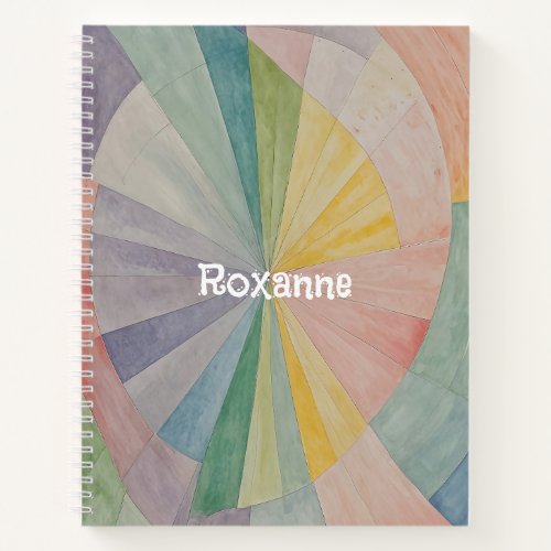 Pastel Color Wheel Odyssey Personalized Notebook