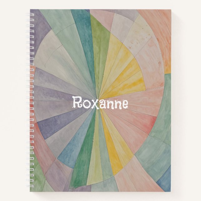 Pastel Color Wheel Odyssey Personalized Notebook (Front)