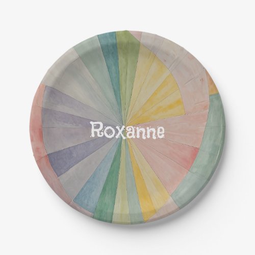 Pastel Color Wheel Odyssey Personalized Paper Plates