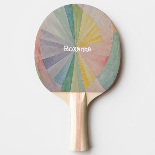 Pastel Color Wheel Odyssey Personalized Ping Pong Paddle